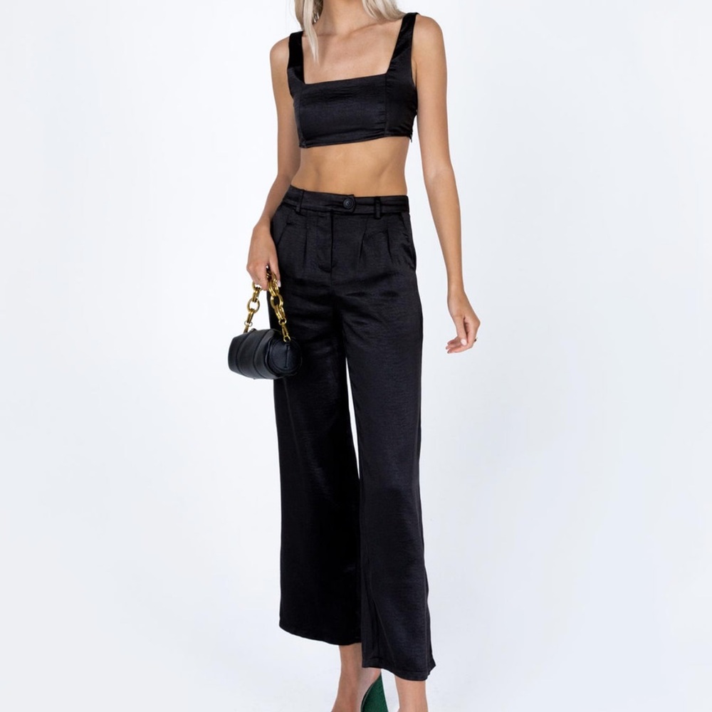 Princess Polly Huxley Pants Black